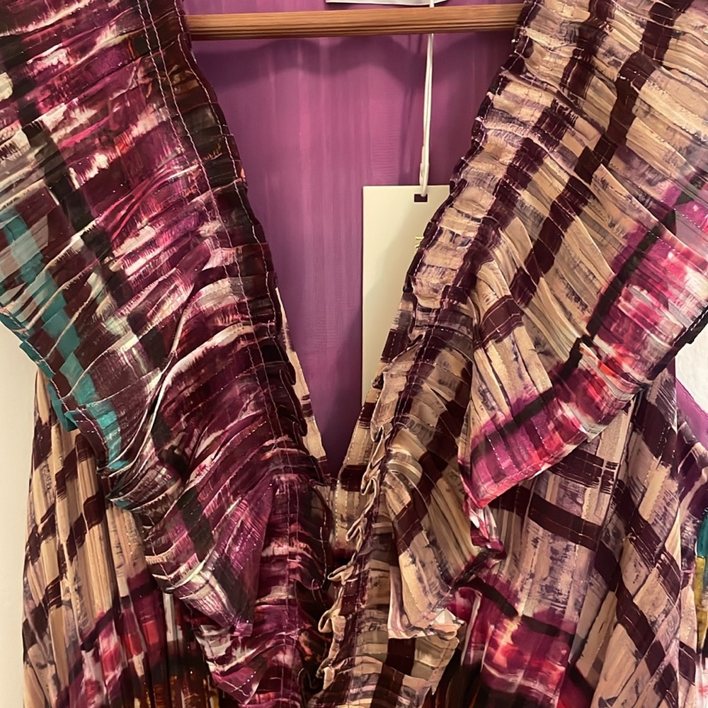 New Ramy Brook Harrison Sangria Stripe Midi Dress size XXS - Picture 12 of 16